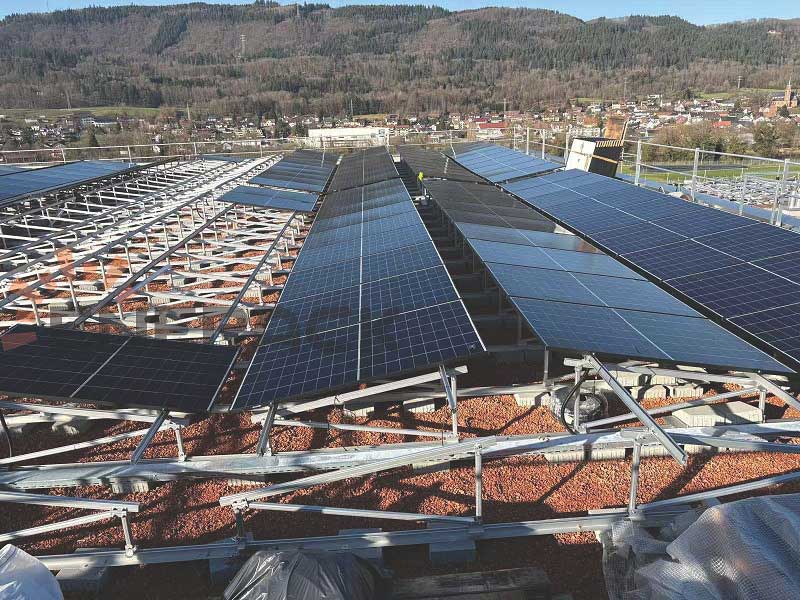 Carcasă excelentă pentru montarea unui acoperiș verde în Elveția