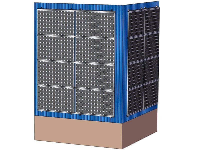 Sistem de fațadă din tablă solară
