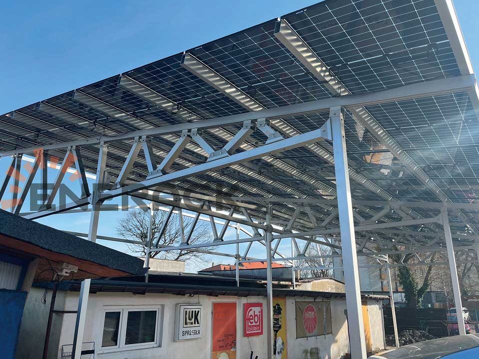 44KW Sistem personalizat de montaj solar pentru carport în Polonia