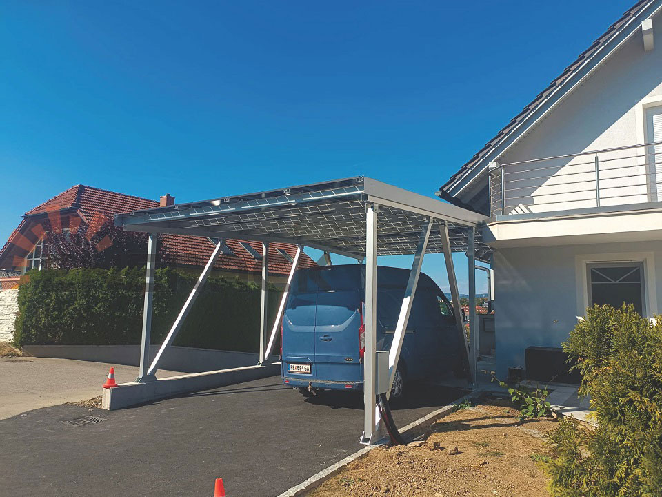 17KW Sistem de montaj solar pentru carport impermeabil in Austria