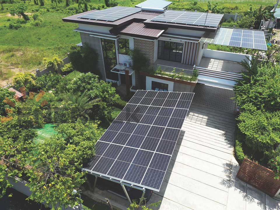 Sistem de montare solar pentru carport impermeabil de 9KW în Filipine