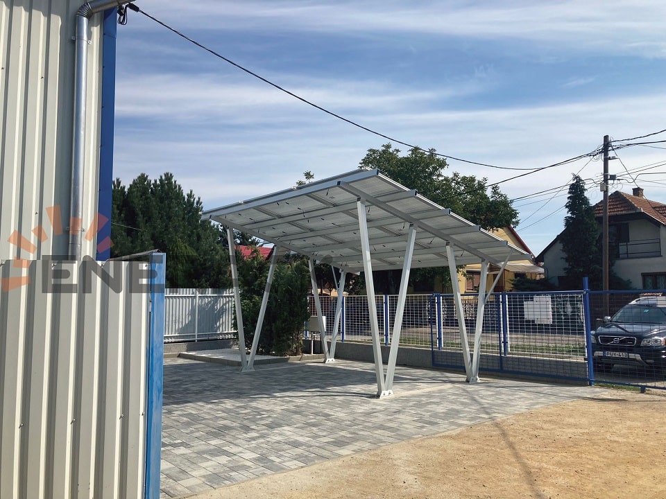 6.5KW Sistem de montaj solar pentru carport impermeabil in Ungaria